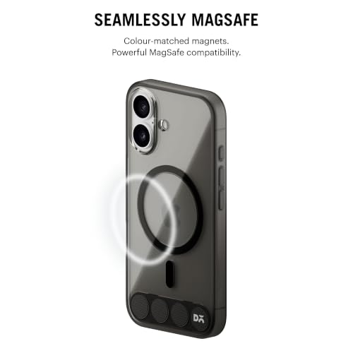 Image of DailyObjects iPhone 17 Stack Clear Classic Case Cover | Compatible with MagSafe | Camera & Body Protection | Scratch Proof | Dual Hybrid Protection | Wireless Charging - Raven Black