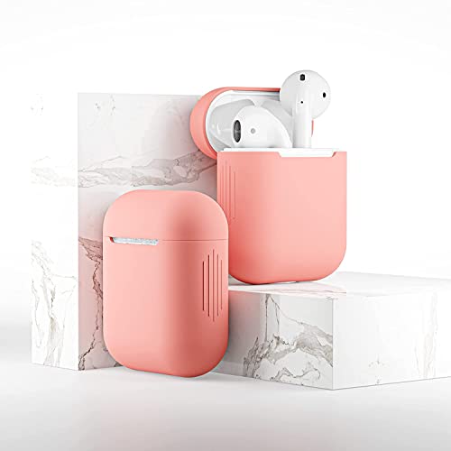 Protective Case for Apple Airpods 1 Silicone Case Airpod Case (Coral) - Image 3