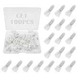 Tugermoola 100PCS Closed End Crimp Terminal 22-16AWG Nylon Electrical Caps for Wires Crimp Connectors CE1