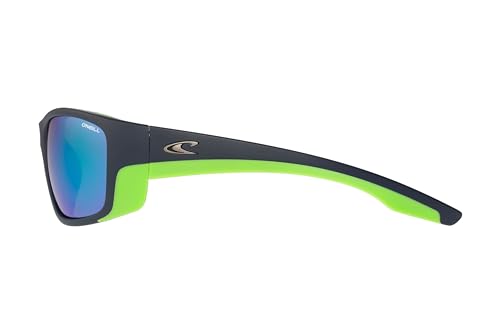 O'NEILL 9017 Men's Polarized Wrap Sports Performance Sunglasses, Matte Navy/Lime, 63 mm3