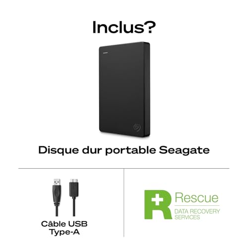 Seagate Portable 4To disque dur externe USB 3.0 compatible ordinateur Mac PC portable - 3