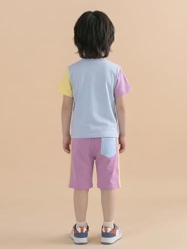 Image of POLKA TOTS 100% Pure Cotton T-Shirt and Shorts Combo For Boys | Summer Dress & Beach Wear for Boys and Toddlers | Breathable Premium Fabric Co-Ord Set Kids | Relaxed Fit Casual Summer Outfit for Kids