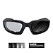 Global Vision Kickback Z 24 Polarized Photochromic Motorcycle Sunglasses Padded Black Frame with Auto-Darkening Lenses ANSI Z87.1 Certified