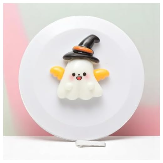 Generic 1Pcs Tape Measure Round Push-Button Tape Measure Ghost with Hat +/-5% Accuracy ABS White 5x5x1cm
