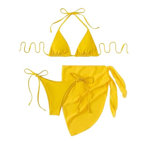 Bikini Triangle Nouer pour Piscine et Détente Ensemble de Plage 3 Pièces Chic
