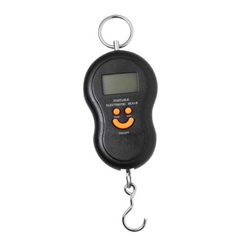 Toyvian Báscula Electrónica Portátil con Gancho y Acero Pantalla LCD Ligera para Pesca y Cocina Uso Diario
