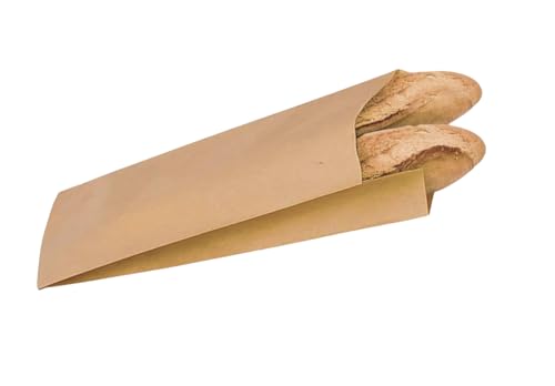 1000 Bolsas De Papel Kraft Para 2 Barras De Pan, 12+5x52 - Ideal Para Panadería, bolsas de papel, Bolsas Ecológicas Resistentes, Bolsas panaderia, Papel Kraft Duradero, Bolsas de pan