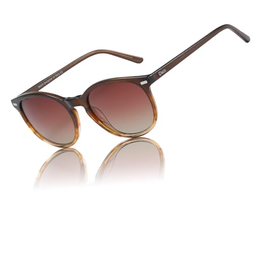 Duco Gafas De Sol Polarizadas Retro Para Mujer, Estilo Vintage, Protección Uv400, Marco De Acetato Ligero, 1230, Gradiente Marrón Marco Lente Marrón Duco Gafas De Sol Polarizadas Retro Para Mujer, Estilo Vintage, Protección Uv400, Marco De Acetato Ligero, 1230, Gradiente Marrón Marco Lente Marrón