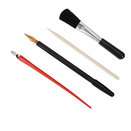 Operitacx 4piezas Bolígrafo Rascador Pincel y Rascador Kit Para Pintar y Rascar Herramientas De Arte
