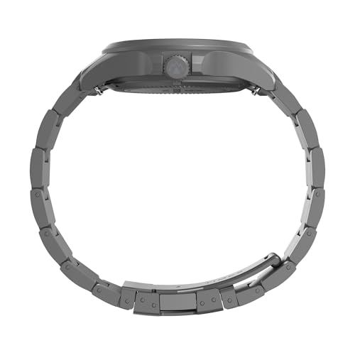 Image of Timex Men's Expedition Field Solar 41mm Watch - Gunmetal Bracelet Green Dial Gunmetal Case