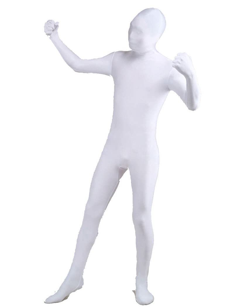 Amazon | (YUUWA)全身タイツ 単色 ホワイト 大人用 開口部のない全身