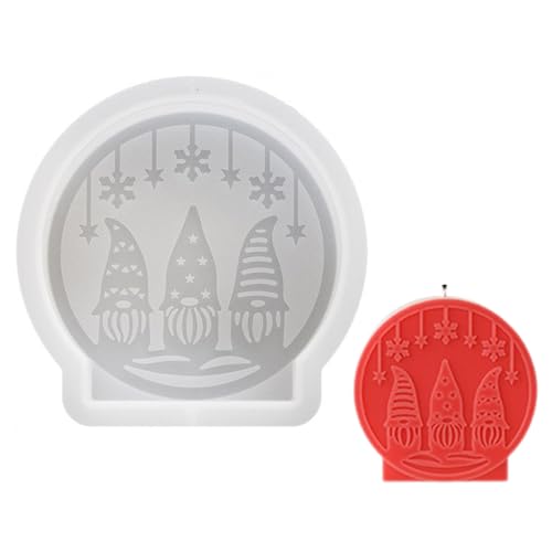 Moldes flexibles para figuras de arcilla, serie navideña, textura de silicona para hacer manualidades, suministros de manualidades de resina