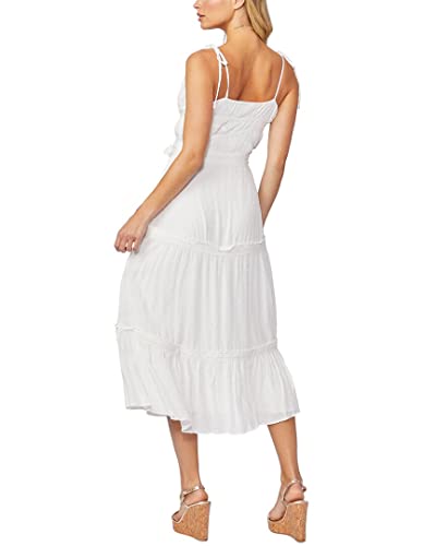 PAIGE Women's Inesa Midi Dress Criss Cross Detail Tie Straps Thigh High Side Slit in Black2