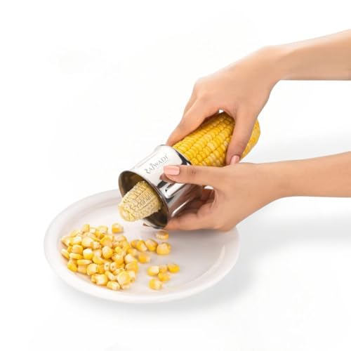 Image of Rajwadi Corn Cutter /Corn Stripper, Corn Seeds Remover, Stripping Kernels Remover, Corn Zipper, Corn Cob Stripper, Corn Peeler for Kitchen