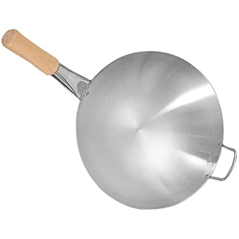 Wok de cocina de acero al carbono antiadherente Yardwe Cover