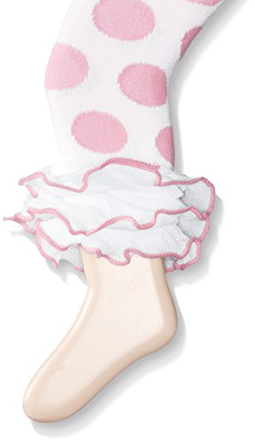 Image of Jefferies Socks Big Girls' Dot and Stripe Multi Ruffle Footless Tight