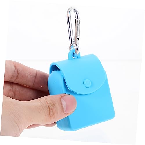 NOLITOY Silicone Storage Bags with Hook 2pcs Coin Purse Keychain Mini Backpack Pouch for Earphones and Keys Portable Silicone Pouch for Organization3