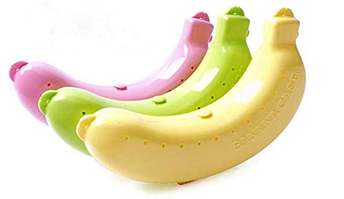 WOIWO 3 PCS Creative Portable South Korean Travel Products Banana Box Storage Box Environmentally Friendly Plastic Banana Protective Shell