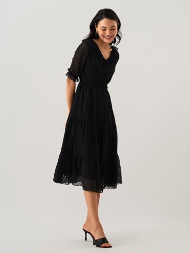 Image of AASK Dress for Women One Piece Kurta Set Tops Knee-Length Fit And Flare Dresses