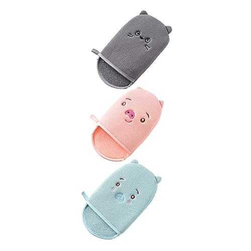Guantes de ducha exfoliantes de fibra para un spa corporal relajante en casa