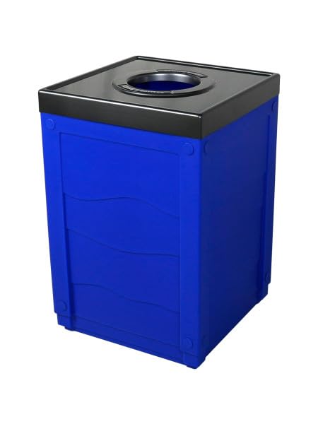 Sturdy Essentials Reform 50 Gallon Cube Recycling Bin for Bottles and Cans in Commercial Spaces - Arenas, Schools, Offices, and All Public Spaces - Cans & Bottles