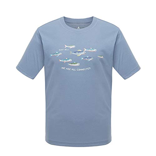[モンベル] ショートスリーブティー レノックII(LENOK) ラウンドティー 半袖クルーネックティー 夏Tシャツメンズ (スカイブルー, 105(XL) 身長175~185cm) [並行輸入品]