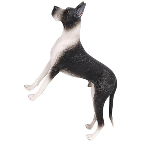 GALPADA Estatua Perro Simulación de Plástico Sólida Tamaño Grande, Modelo Animal Decorativo para Escritorio y Hogar, Figura Realista de Perro Artificial para Decoración Temática Mascotas