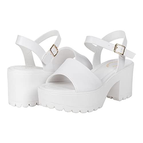 Image of Womens Sandals Open Toe Lug sole Block Heeled Platform CHECA