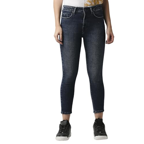 Image of Pepe Mid Wash Cotton Blend Skinny Fit Womens Jeans