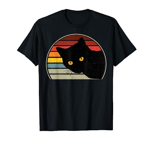 Vintage Cat 80s Retro Style For Cat Lover, Cat Mom, Cat Dad T-Shirt