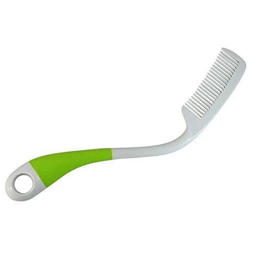 Ergonomischer Kamm mit großer Reichweite für ältere Menschen, Handbehinderte und Arthritis - 32 cm selbstunterstützendes Hilfsmittel für das tägliche Leben (gebogener Griff)