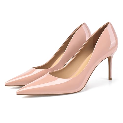 XINIUNIU High Heels for Women Pumps Dress Shoes Closed Toe Stiletto Pointed Toe Wedding Shoes 3 Inch2