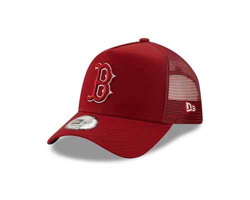New Era MLB Casquette de Camionneur Boston Red Sox réglable A-Frame Maille Logo de l'équipe Chapeau Baseball Rouge
