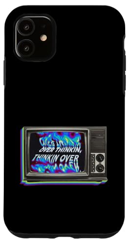 Over Thinking Vintage Tech Oldschool TV ���[���A�f�U�C�� �X�}�z�P�[�X iPhone 11 �p