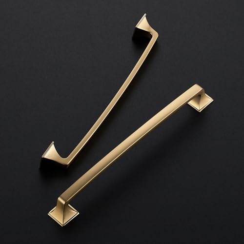 Image of Ravinte Champagne Bronze Square Foot Arch Cabinet Pulls 7-1 /2 Inch 5 Pack