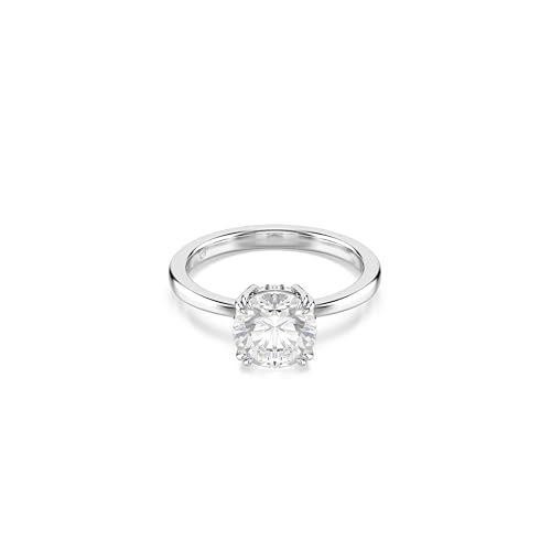 Image of Swarovski Stilla Collection Cocktail ring, Round cut, White, Silver finish