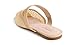 FEVERSOLE Pointed Toe Casual Slingback Flat Mules Women's Fashion Mesh Strap Slide Summer Slippers Beige Vegan Leather Size 7.5 M US