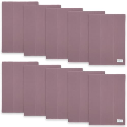 Image of Comfy Cubs Baby Burp Cloths Set (Pack of 10) - Large, 6-Layer, Ultra Absorbent 100% Cotton for Infant Spit-Up, Drool, and Messes - Soft, Gentle, Thoughtful New Born Baby Gifts, Mulberry