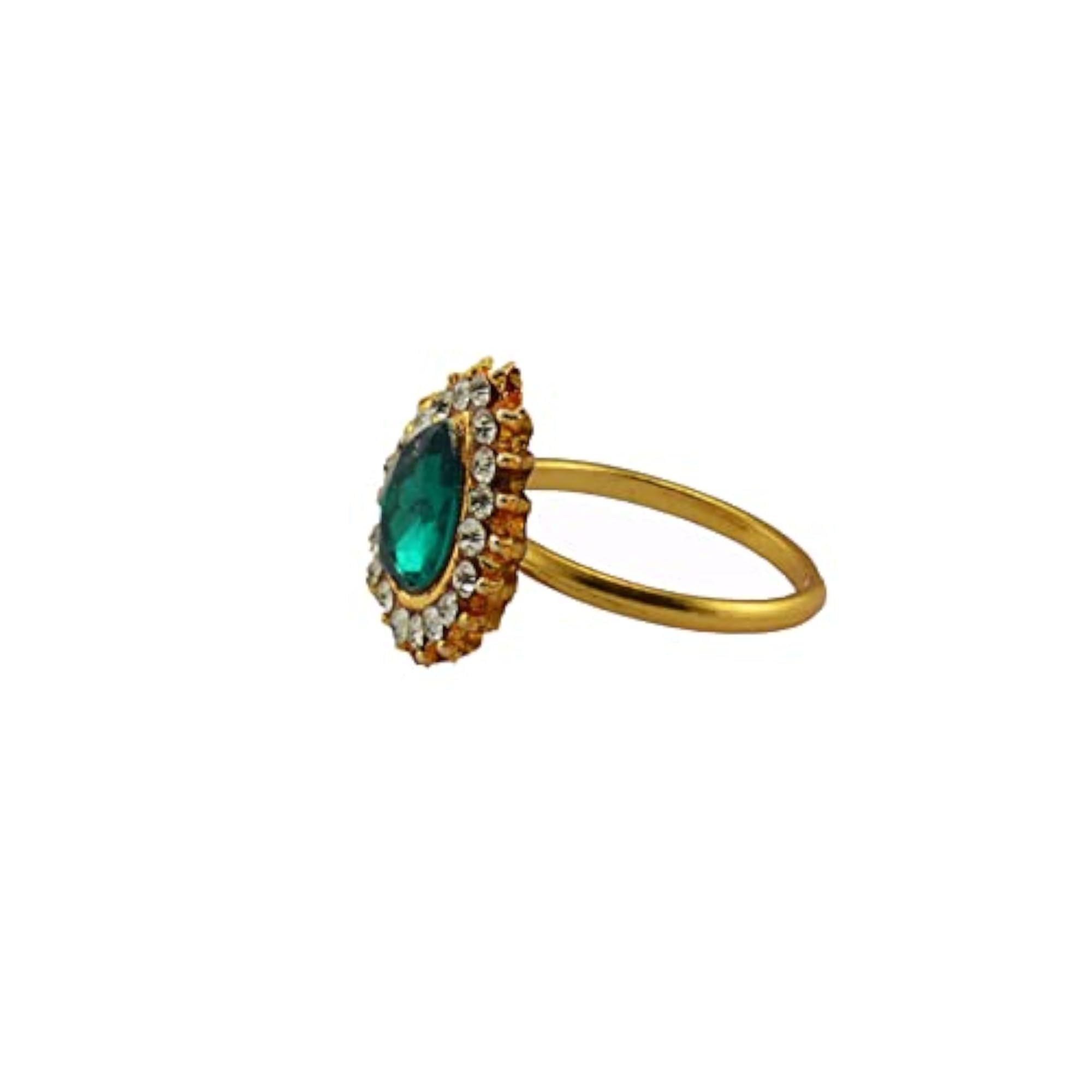 Solid Stone Stud Brass Ring - Minimalist Jewelry