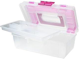 Creative Options 114-082 Molded Storage Craft Box with Lift-Out Tray, 13-inch