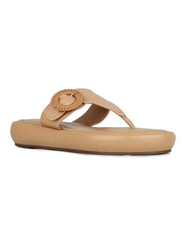 Image of Inc.5 Womens Beige Casual Solid Round Toe Sandals