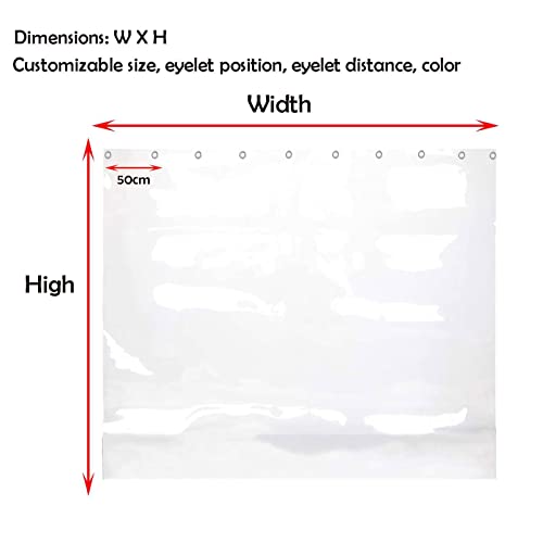 Waterproof Outdoor Sheer Curtains PVC Weather-Resistant Patio Panels with Eyelets Customizable Indoor Partition Drapes (2x2m) – UV Protection & Stylish - Image 6