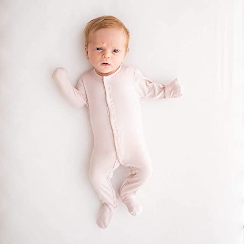 Image of KYTE BABY Soft Organic Bamboo Rayon Footies, Snap Closure, 0-24 Months, Solid Colors