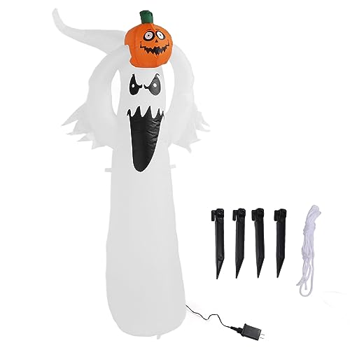 Fantasma Inflável de Halloween, Cabeça de Abóbora Inflável de Halloween à Prova de Rasgos 1,8 M para