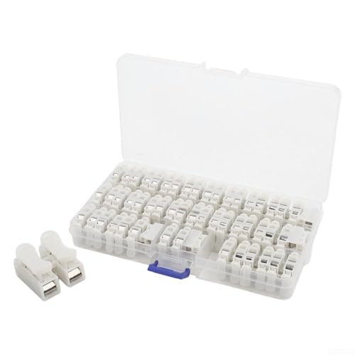 55PCS CH2 Morsettiere elettriche a connessione rapida per 220 V 6 A ramificazione e connessioni parallele con installazione diretta a pressione