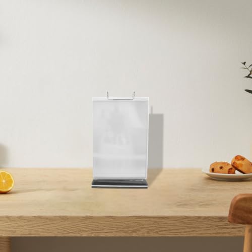 Porta menú de negocios de mesa de PVC, expositor abatible de diseño moderno, 3 unidades 6