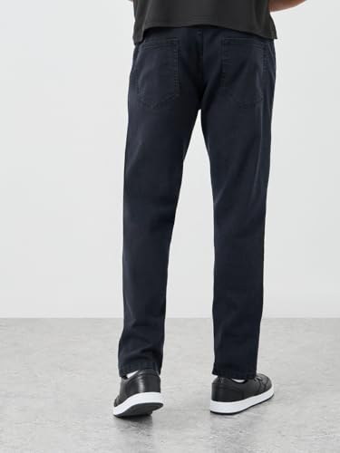 Image of Styli Men Regular Fit Mid-Rise Stretchable Jeans | Comfortable High Waist Trousers & Jeans for Men |Ideal for Casual, Office & Travel Wear