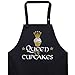 EXPRESS-STICKEREI Queen of Cupcakes - Grembiule da cucina con scritta "Queen of Cupcakes", regolabile, per nonna e mamma