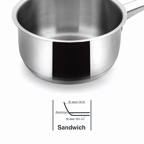 Lacor Basic Pentolino Alto, Grigio, 16 x 8 cm