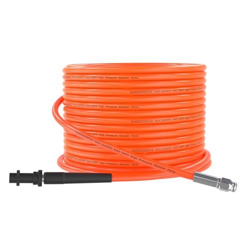 DANCINGBOAR 10M Rohrreinigungsschlauch Set für Kärcher, Rohrreinigungs K2 K3 K4 K5 K6 K7 Hochdruckreiniger, Rohrreinigungsset mit Strahldüse, 180 BAR/2600 PSI